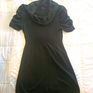 Beautiful forest green mini sweater dress